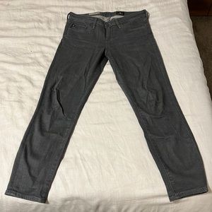 AG grey straight leg petite jeans